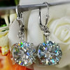 8 ct DEW Treated White Moissanite Dangler Earrings Gold Vermeil Certified Jewellery