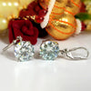 8 ct DEW Treated White Moissanite Dangler Earrings Gold Vermeil Certified Jewellery