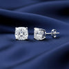 4.80 Ct Cushion Cut Lab Grown Diamond Stud Earrings — VS1 Clarity, 18k Gold Vermeil