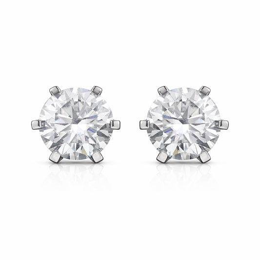 6.50 ct DEW White Moissanite Earrings Gold Vermeil Luxury Gift for Women Birthday
