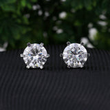 6.50 ct DEW White Moissanite Earrings Gold Vermeil Luxury Gift for Women Birthday