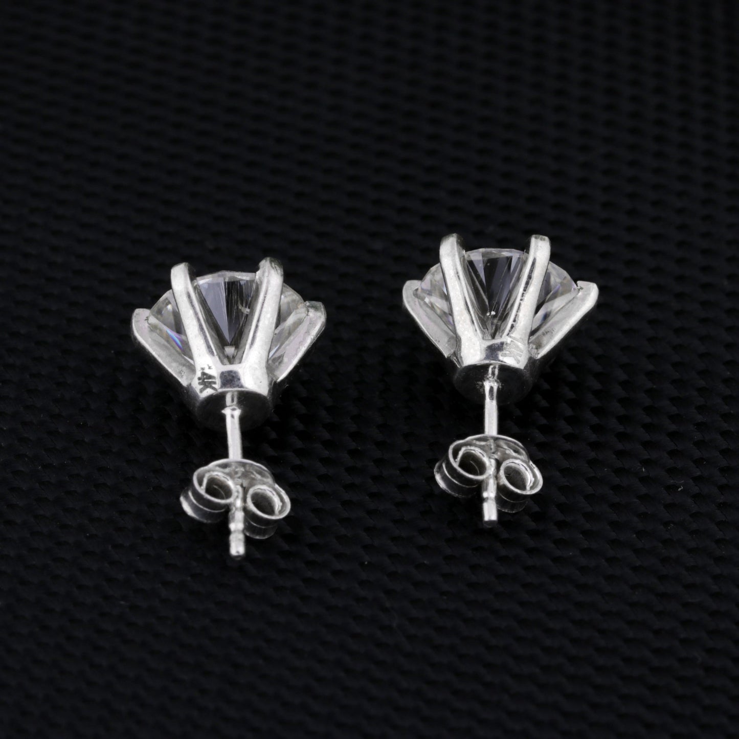 1.80 Ct Round Cut Lab Grown Diamond Stud Earrings — VS1 Clarity, 18k Gold Vermeil