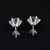 6.50 ct DEW White Moissanite Earrings Gold Vermeil Luxury Gift for Women Birthday