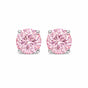 4.00 Ct Round Cut Pink Lab Grown Diamond Stud Earrings — VS1 Clarity, 18k Gold Vermeil