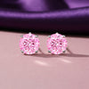 2.60 ct DEW Pink Moissanite Stud Earrings Gold Vermeil – Gift for Her Sparkle Deal