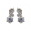 5 ct DEW White Moissanite Dangler Earrings Gold Vermeil Treated Certified Stunning