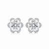 4.60 ct DEW Off-White Moissanite Stud Earrings Gold Vermeil Certified Shining Look