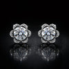 4.60 ct DEW Off-White Moissanite Stud Earrings Gold Vermeil Certified Shining Look