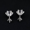 10.00 ct DEW Certified White Moissanite Studs Earrings In Gold Vermeil