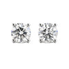 2.90 Ct Round Cut Lab Grown Diamond Stud Earrings — VS1 Clarity, 18k Gold Vermeil
