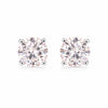 3.00 ct DEW Pink Moissanite Stud Earrings Gold Vermeil – Elegant Birthday Jewellery