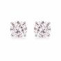 2.40 Ct Round Cut Light Pink Lab Grown Diamond Stud Earrings — VS1 Clarity, 18k Gold Vermeil