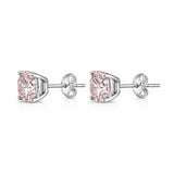 3.00 ct DEW Pink Moissanite Stud Earrings Gold Vermeil – Elegant Birthday Jewellery