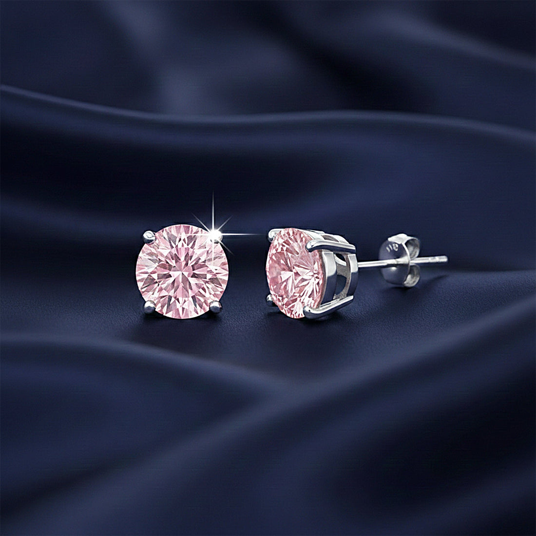 3.00 ct DEW Pink Moissanite Stud Earrings Gold Vermeil – Elegant Birthday Jewellery