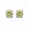 10.00 ct DEW Champagne Moissanite Stud Earrings Gold Vermeil – Statement Jewellery in Gold Vermeil