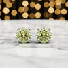 10.00 ct DEW Champagne Moissanite Stud Earrings Gold Vermeil – Statement Jewellery