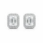 5.00 ct DEW Emerald Cut White Moissanite Studs Gold Vermeil – Elegant Gift Idea