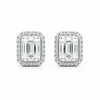 4 Ct Emerald Cut Lab Grown Diamond Stud Earrings — VS1 Clarity, 18k Gold Vermeil