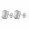 5.00 ct DEW Emerald Cut White Moissanite Studs Gold Vermeil – Elegant Gift Idea