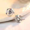 6.40 ct DEW Round White Moissanite Stud Earrings Gold Vermeil – Party Wear Gift