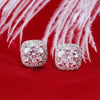 6.80 ct DEW Round White Moissanite Stud Earrings Gold Vermeil – Sparkle This July
