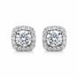 6.80 ct DEW Round White Moissanite Stud Earrings Gold Vermeil – Sparkle This July
