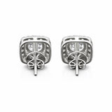 6.80 ct DEW Round White Moissanite Stud Earrings Gold Vermeil – Sparkle This July