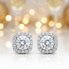 6.80 ct DEW Round White Moissanite Stud Earrings Gold Vermeil – Sparkle This July