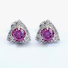 3.50 ct DEW Certified Pink Moissanite Earrings Gold Vermeil Birthday Jewellery Gift