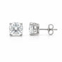 5 ct DEW Cushion Cut Off-White Moissanite Studs Gold Vermeil – Summer Gift Deal