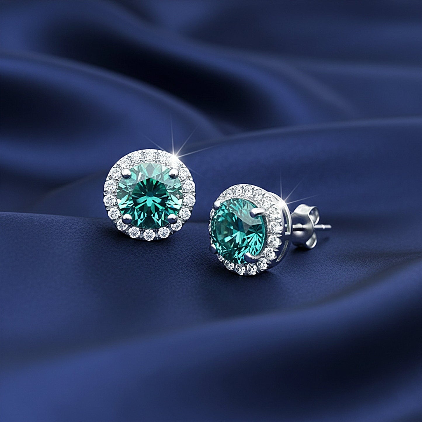 3 Carat Round Lab Diamond Martini Studs