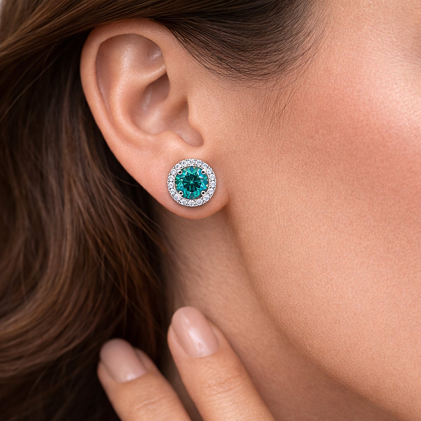 3 Carat Round Lab Diamond Martini Studs