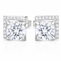 6.00 ct DEW Round White Moissanite Stud Earrings Gold Vermeil – Wedding Gift Pick