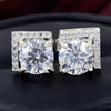 6.00 ct DEW Round White Moissanite Stud Earrings Gold Vermeil – Wedding Gift Pick
