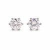 2.80 Ct Round Cut Light Pink Lab Grown Diamond Stud Earrings — VS1 Clarity, 18k Gold Vermeil