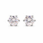 2.80 Ct Round Cut Light Pink Lab Grown Diamond Stud Earrings — VS1 Clarity, 18k Gold Vermeil