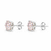 2.80 Ct Round Cut Light Pink Lab Grown Diamond Stud Earrings — VS1 Clarity, 18k Gold Vermeil