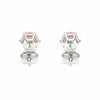 4.00 ct DEW Pink Moissanite Stud Earrings Gold Vermeil – Glamorous Birthday Gift