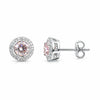 2 Ct Round Cut Light Pink Lab Grown Diamond Stud Earrings — VS1 Clarity, 18k Gold Vermeil