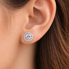 5.00 ct DEW Pink Moissanite Stud Earrings Gold Vermeil – Anniversary Gift Jewellery