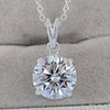 5.34ct DEW White Moissanite Round Pendant Necklace