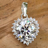 5.30ct DEW White Moissanite Round Pendant Necklace