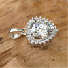 5.30ct DEW White Moissanite Round Pendant Necklace