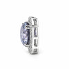 Rare 15.60 ct DEW Blue Moissanite Solitaire Pendant in Gold Vermeil Certified