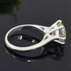 4.18ct DEW White Moissanite Round Solitaire Ring