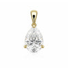 4.85 ct DEW Pear Cut White Moissanite Solitaire Pendant Vermeil 925 Silver Jewellery