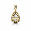 4.85 ct DEW Pear Cut White Moissanite Solitaire Pendant Vermeil 925 Silver Jewellery