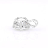 5.00 ct DEW Certified Round Cut White Moissanite Solitaire Pendant in 18K Gold Plated Vermeil