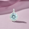 Moissanite 8.20 ct DEW Certified Blue Moisanite Solitaire Pendant in Gold Vermeil Jewellery Gift