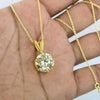 5.75 ct DEW Champagne Moissanite Solitaire Pendant in Gold Vermeil Gift for Women